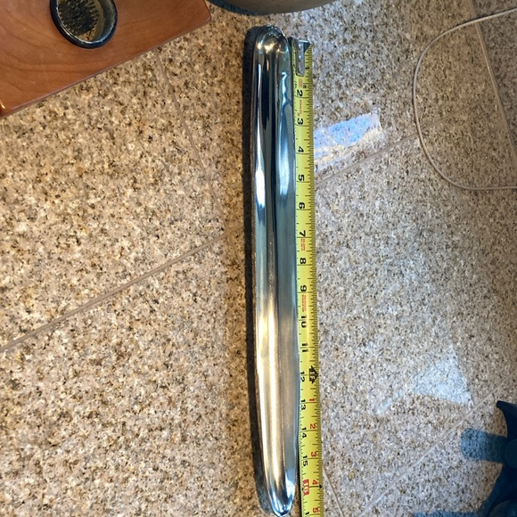 Silver Olive Appetizer Vessel Meant to Hold Round Objects on Charcuterie Platter - Picture 6 of 10